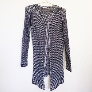 SCHELLA KANN Rare Hand-Woven Cotton Cardigan SZ 8